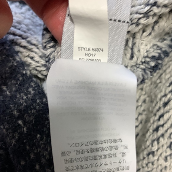 J Crew Sweatshirt Sweater Heathered Blue Twist Front Balletcore H4874 XXS - Picture 10 of 11